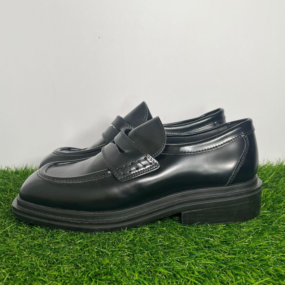 COS Black Leather Chunky Loafers Platform Made in Portugal Size EU 40 Minimalist